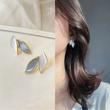 New Korean Trendy Lovely Sweet Bohemian Leaf Dangle Tassel Long Earrings For Women Fashion Jewelry