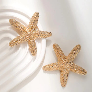 Metal Starfish Post Earrings For Women Large Pendants Fashion Jewelry Ocean Holiday Accessories Trendy New Styles Party MQ109