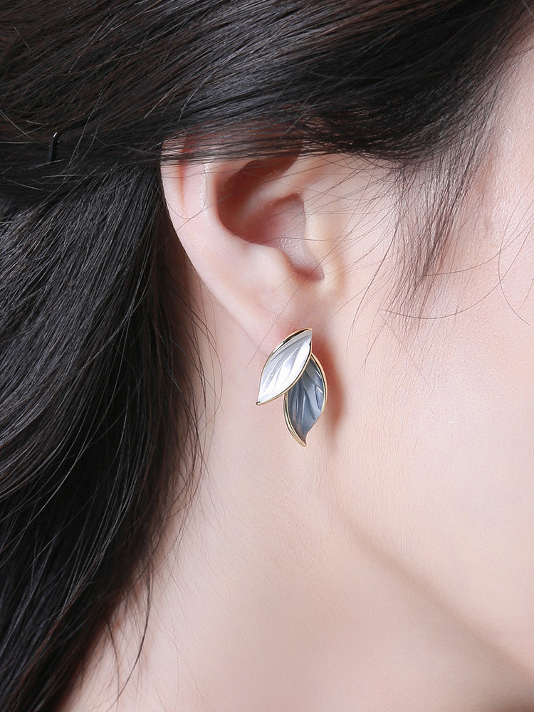 Leaves Unique Women's Niche Design Sterling Silver Earrings